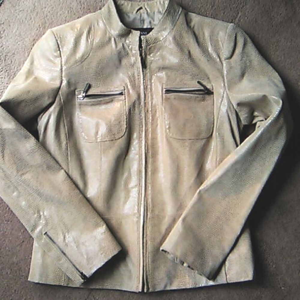 Alfani Reptile Embossed Leather Jacket. Reptile. Mobwife.